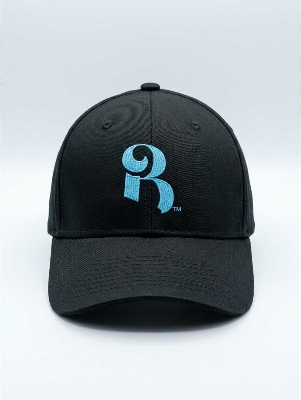 Port Authority Black Adjustable Baseball Cap with Blue 'R' Logo Ruen Per Te